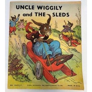 Uncle Wiggly And The Sleds Childrens Book No. 3600 F By Howard Garis VTG